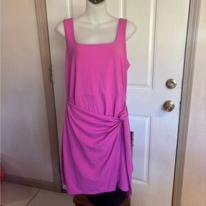 Large JOYSPELS (Amazon) Athletic Workout Wide U Neck Built-in Shorts Wrap Skort